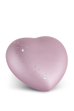 Urne aus Keramik – Edition “Herz” – rosé