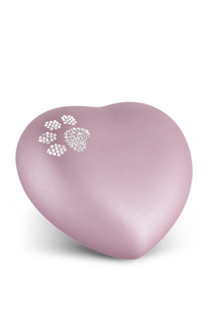 Urne aus Keramik – Edition “Herz” – rosé